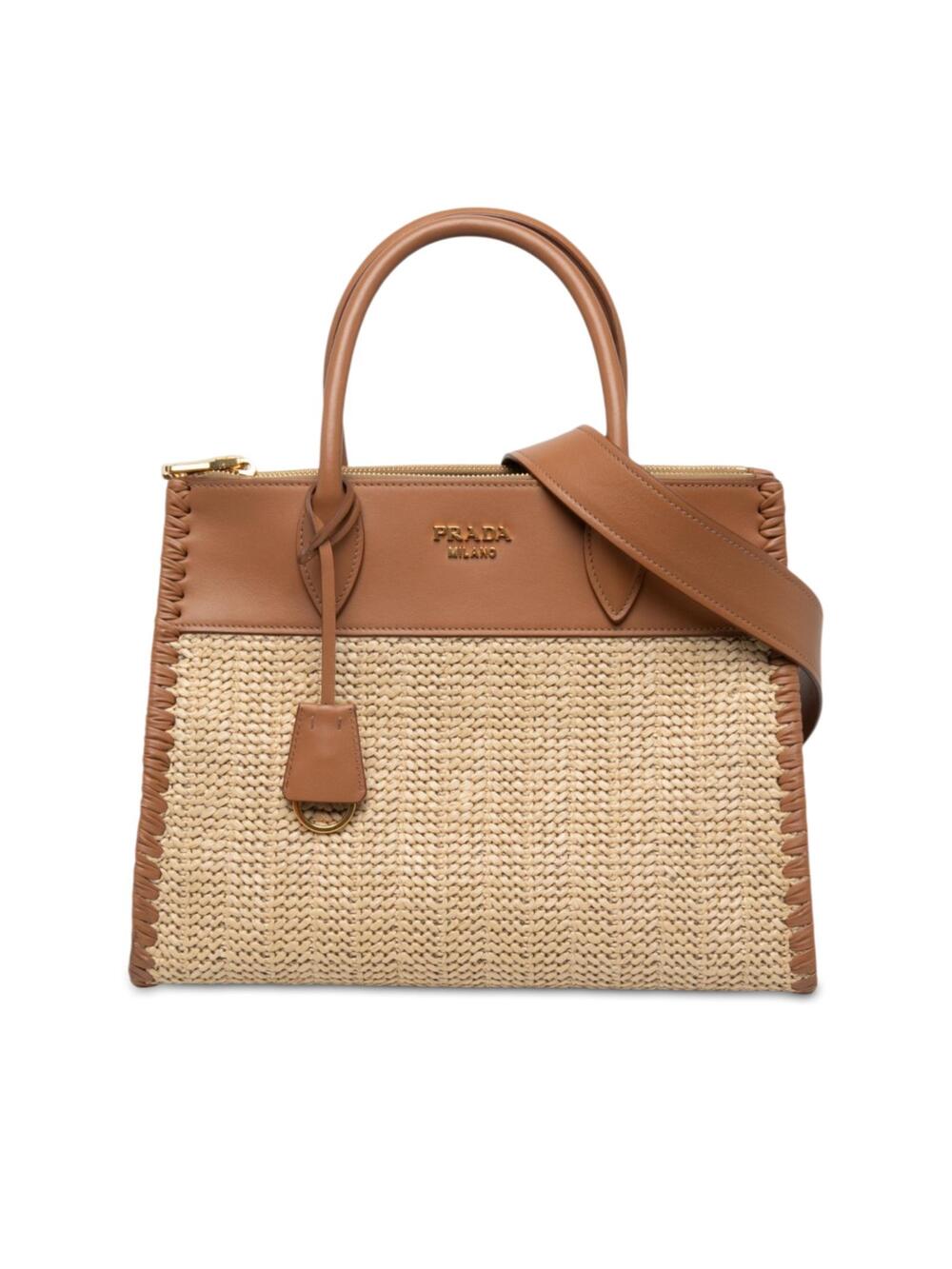 Prada Raffia And City Calf Whipstitch #367599P92B
